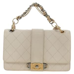 Chanel Matelasse Shoulder Bag White